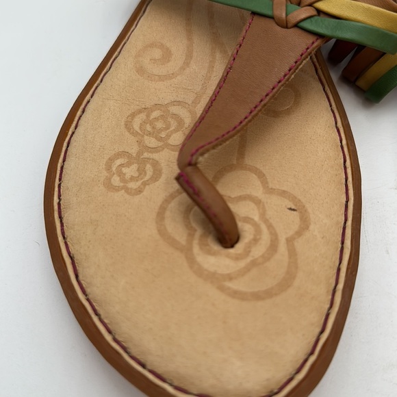 Born Hoda Citrus Multi Flat Thong Flip Flop Sandals Womens - Picture 9 of 13